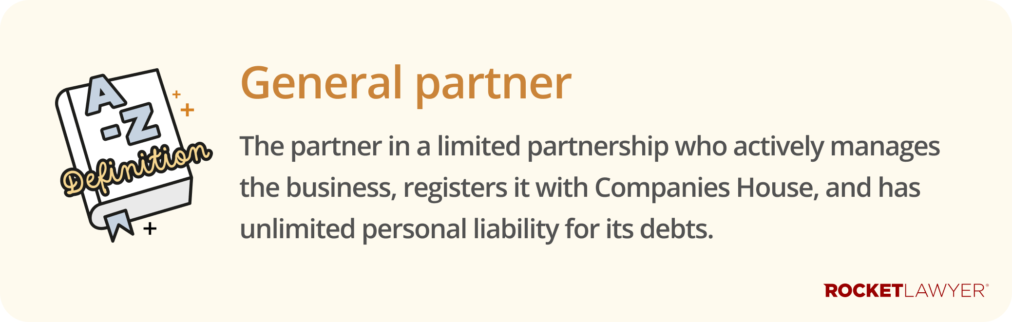 Infographic defining what a general partner is