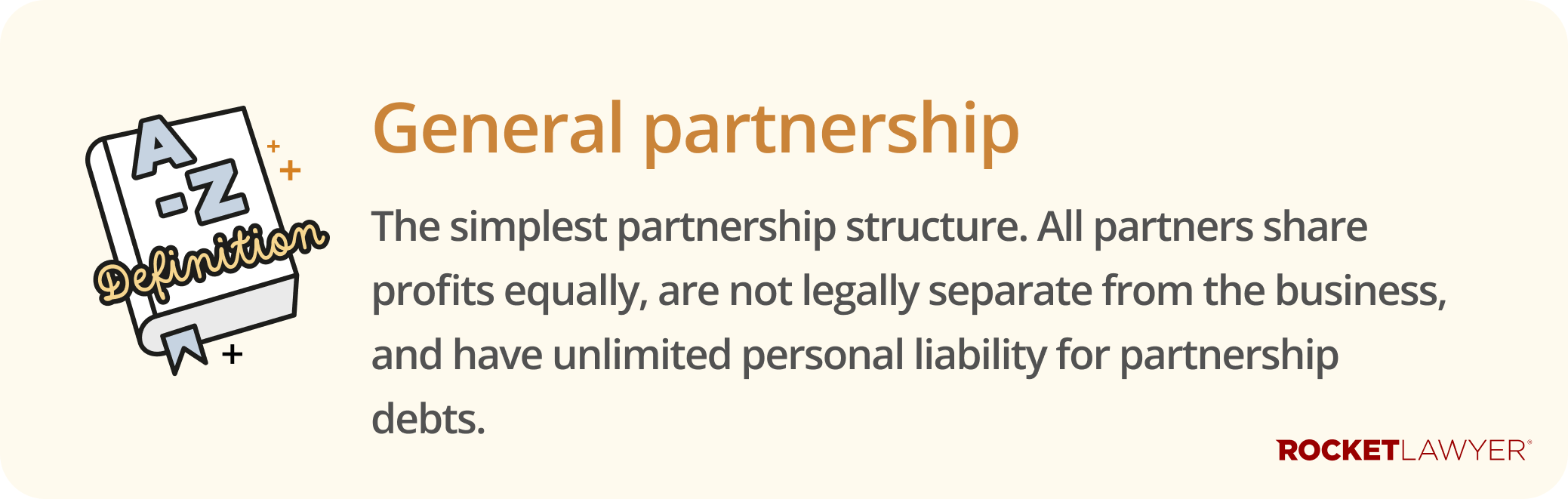 Infographic defining what a general partnership is