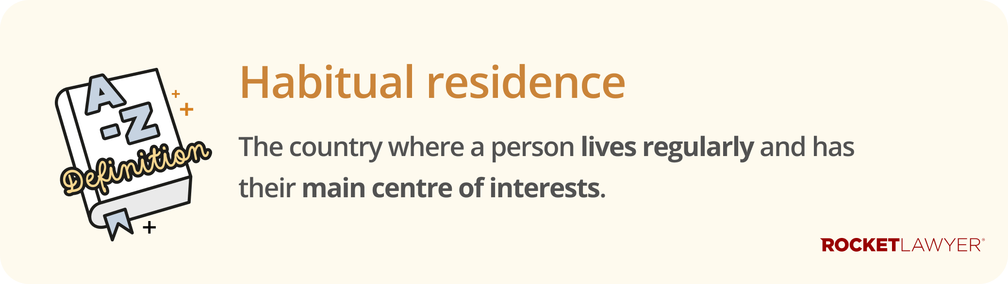 Infographic defining what a habitual residence is