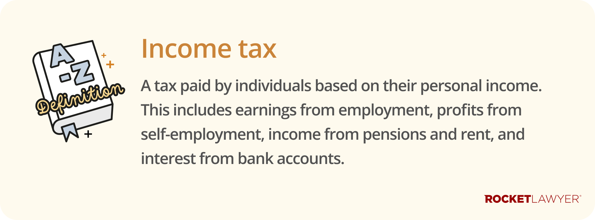 Infographic defining what income tax is