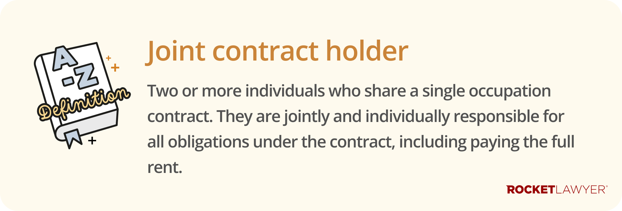 Infographic defining joint contract holder