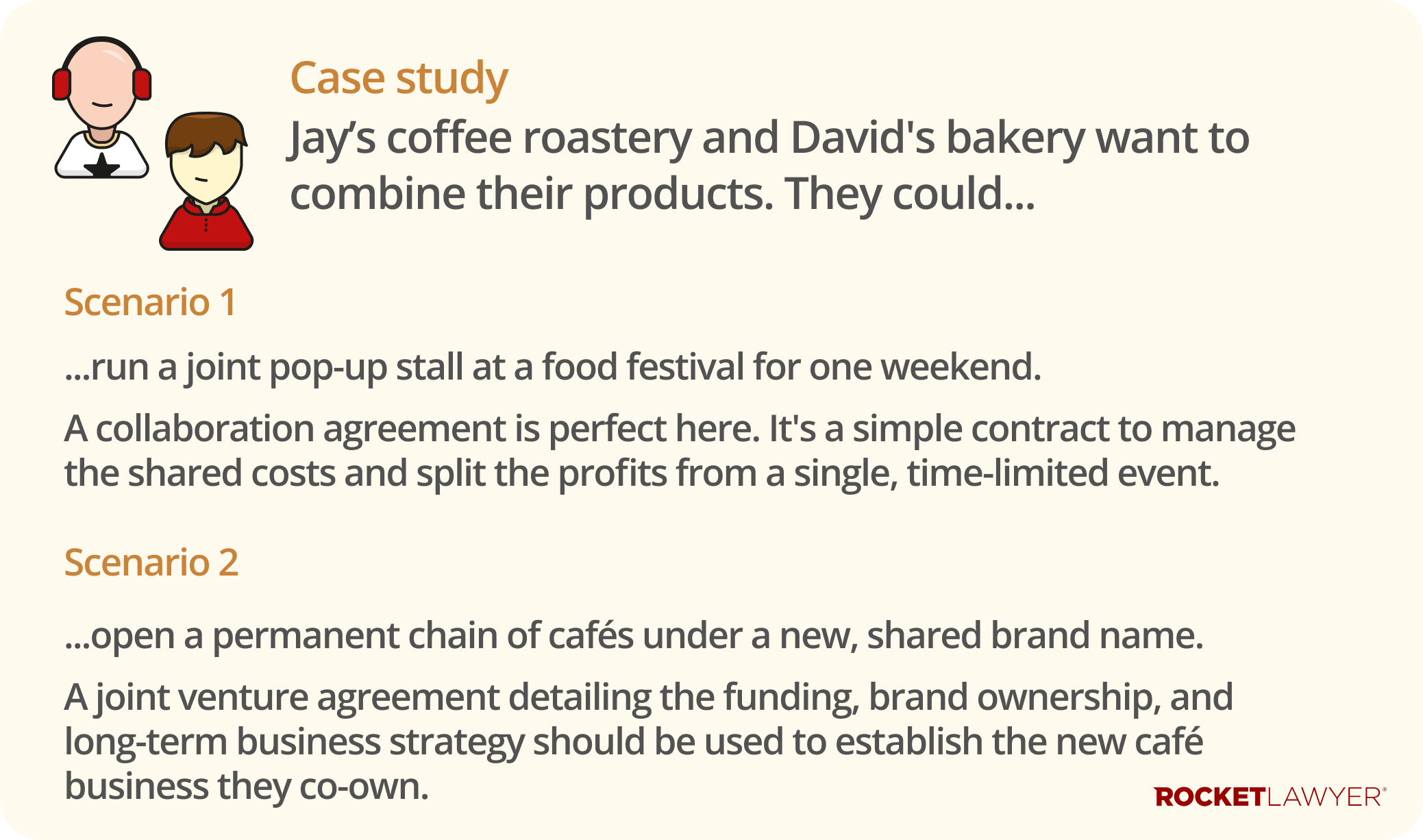 A case study infographic on how to set up a joint venture