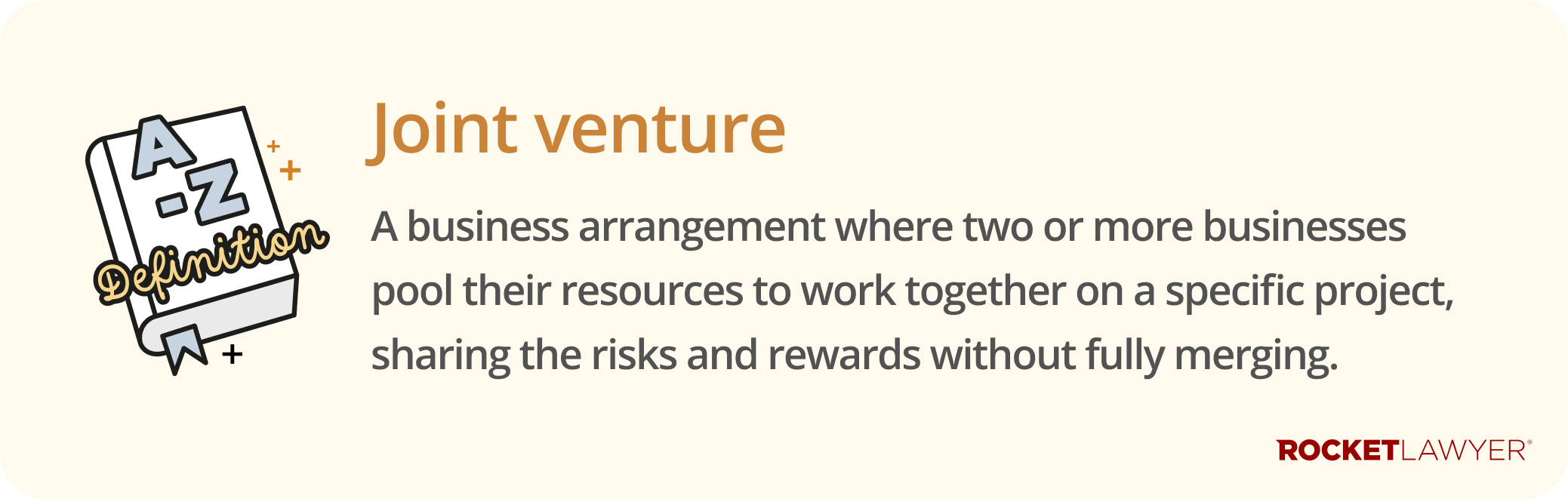 Infographic defining what a joint venture is