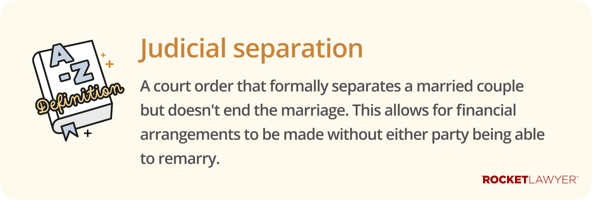 Infographic defining judicial separation