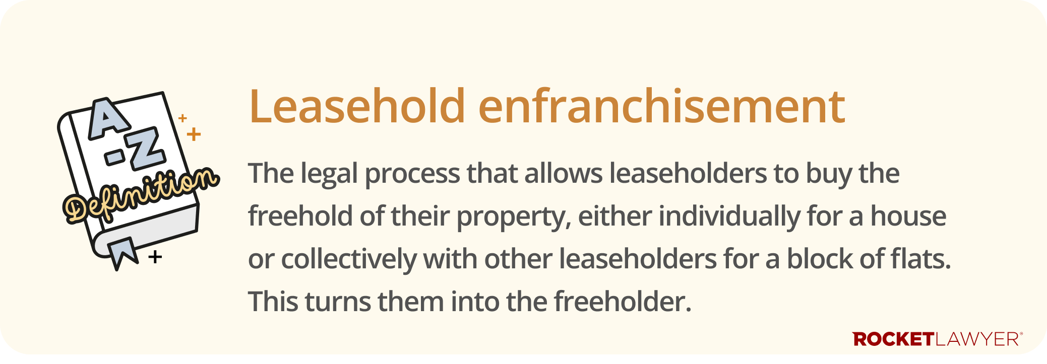 Infographic defining leasehold enfranchisement