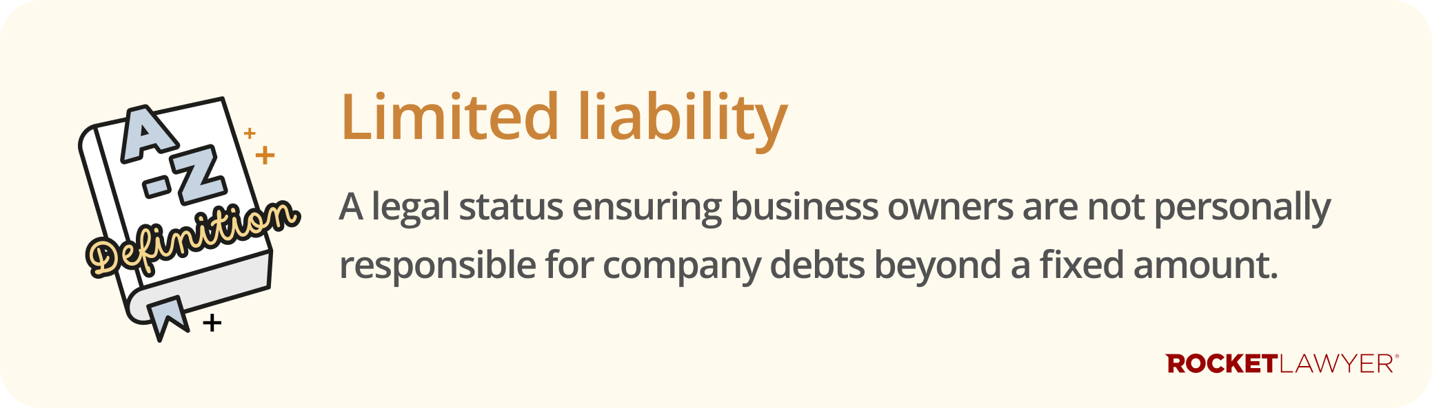Infographic defining what limitd liability is