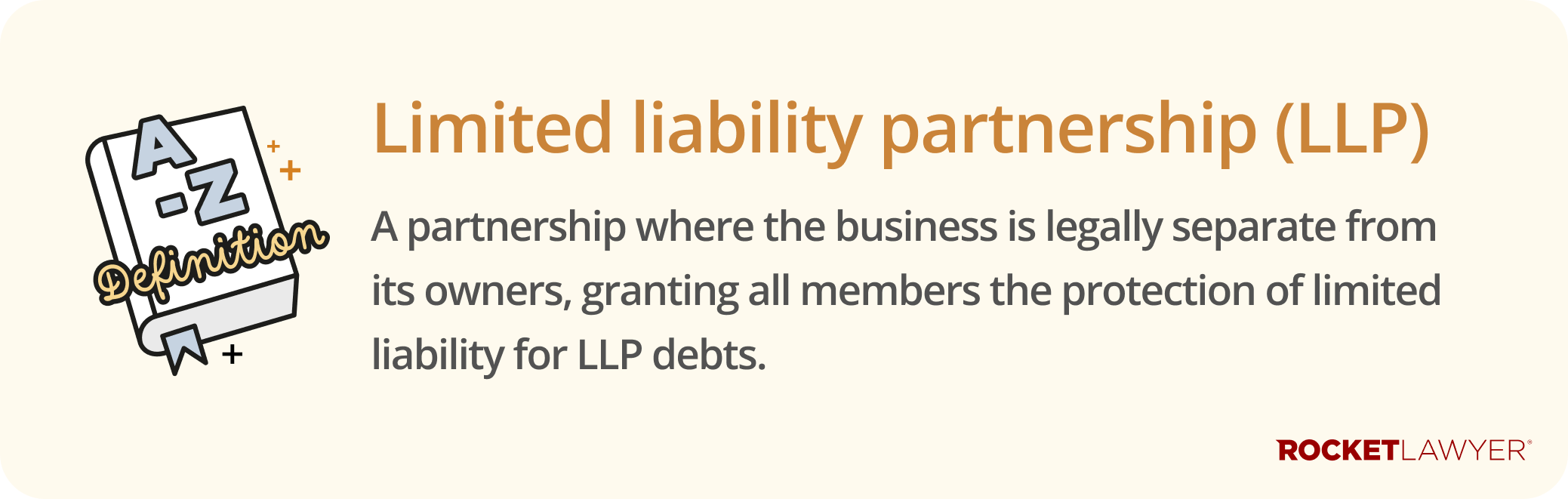 Infographic defining what a limited liability partnership is