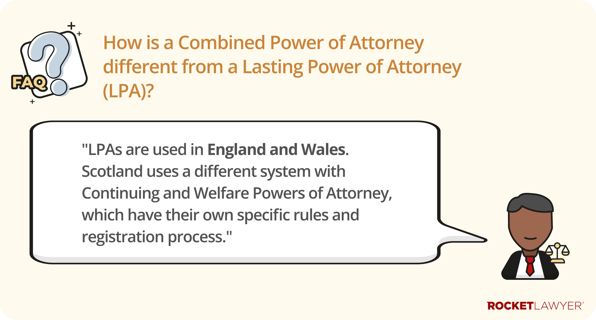 A Q&A infographic addressing the difference between an LPA and a CPA