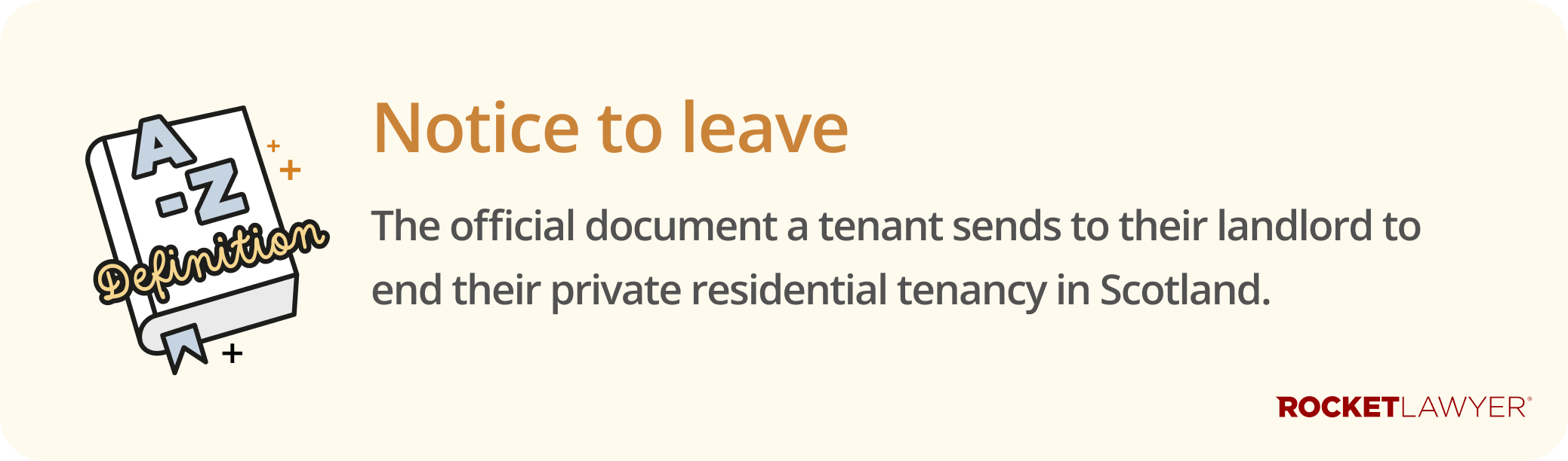 Infographic defining what notice to leave is