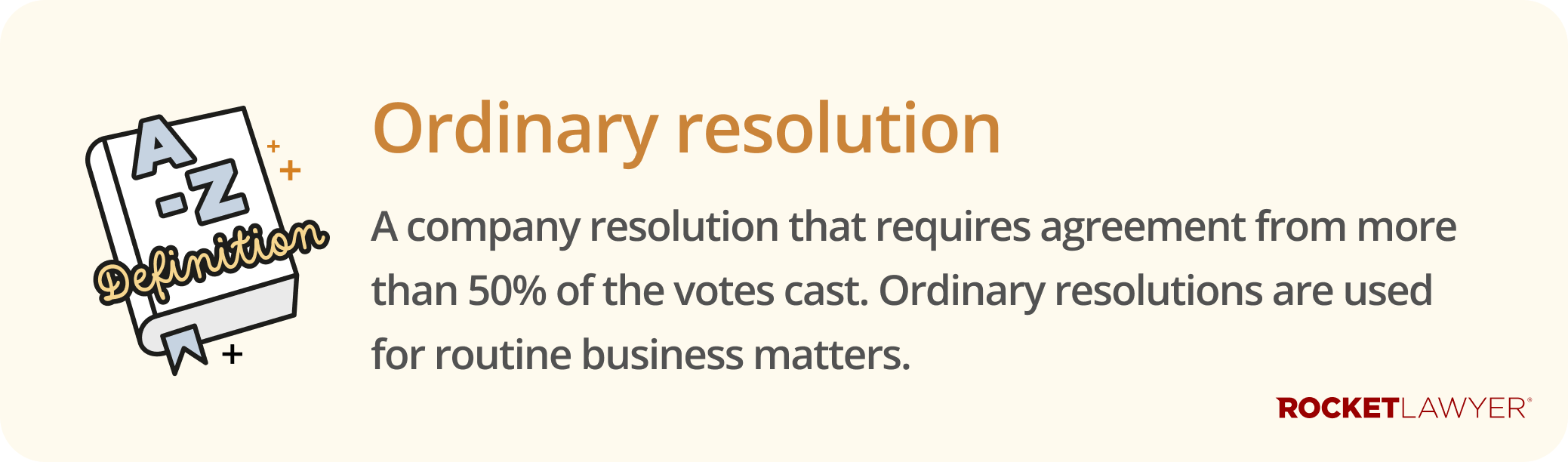 Infographic defining ordinary resolution