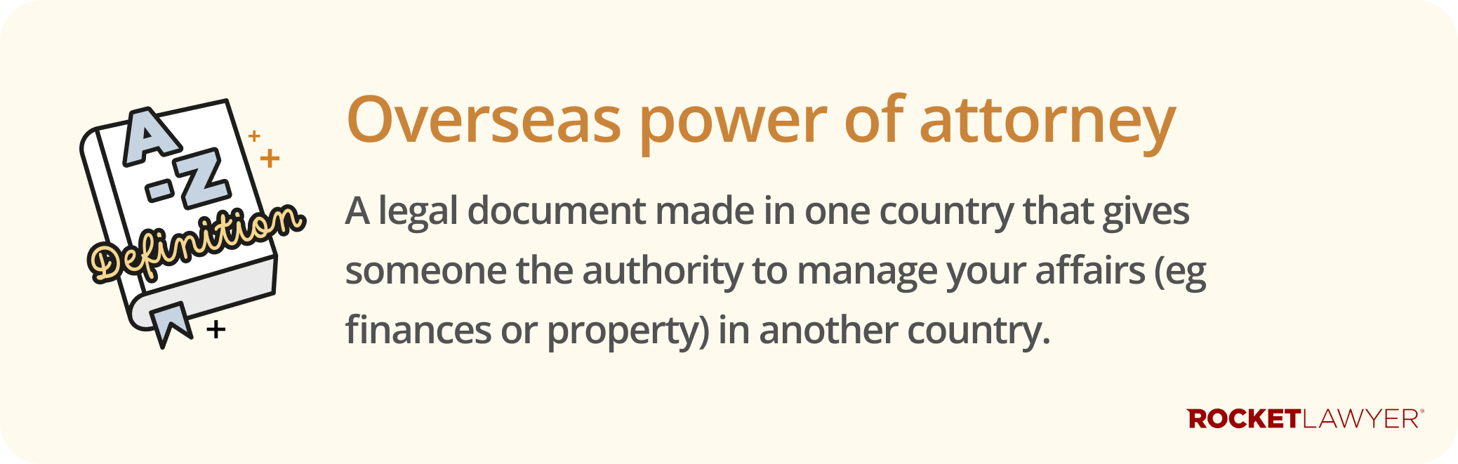 Infographic defining what an overseas power of attorney is