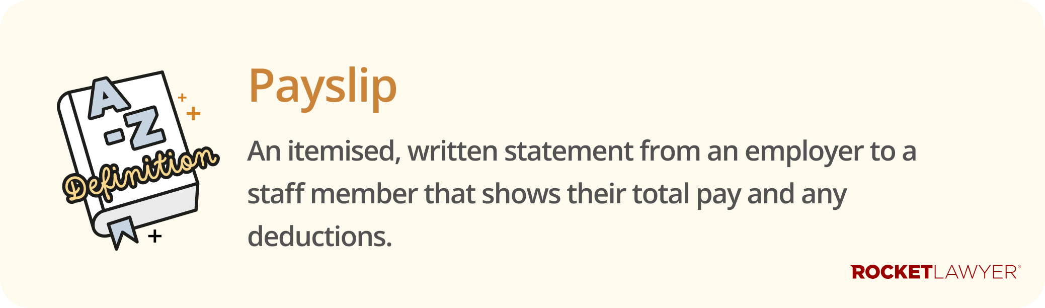 Infographic defining what a payslip is