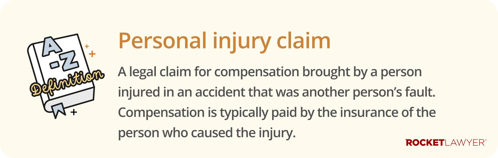 Infographic defining what a personal injury claim is
