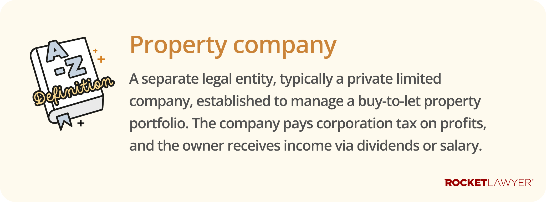 Infographic defining what a property company is