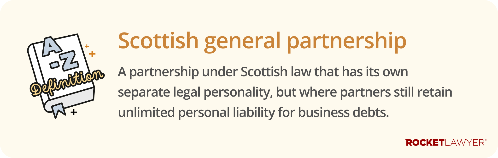 Infographic defining what a Scottish general partnership is