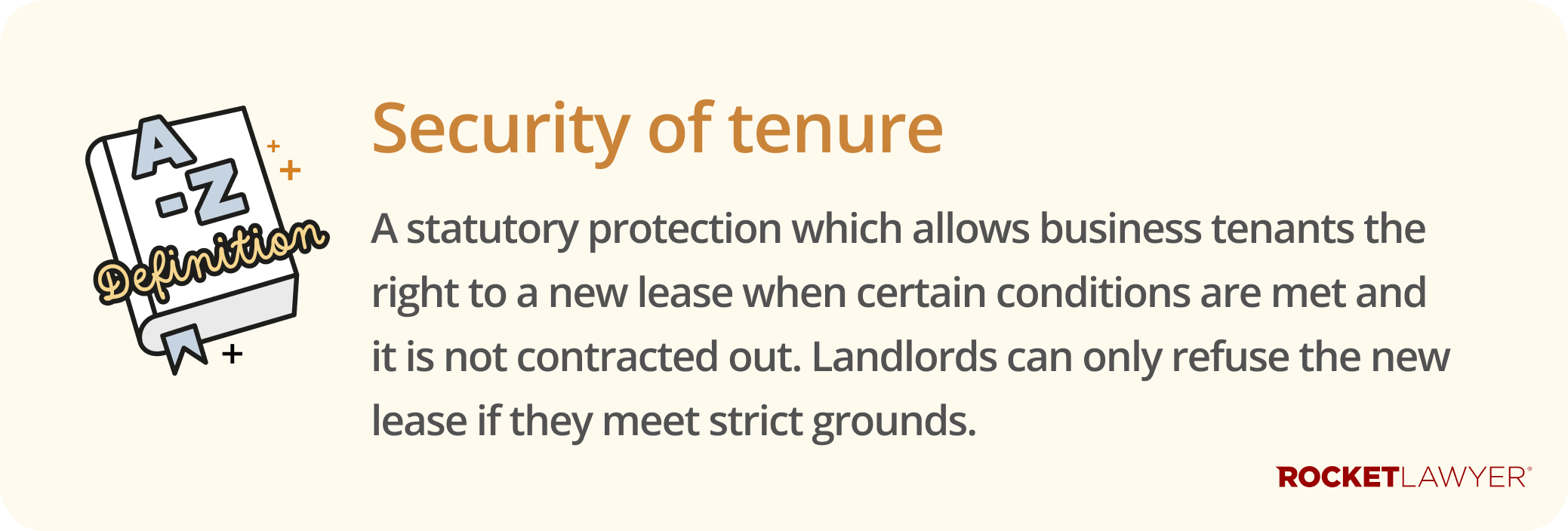 Infographic defining security of tenure