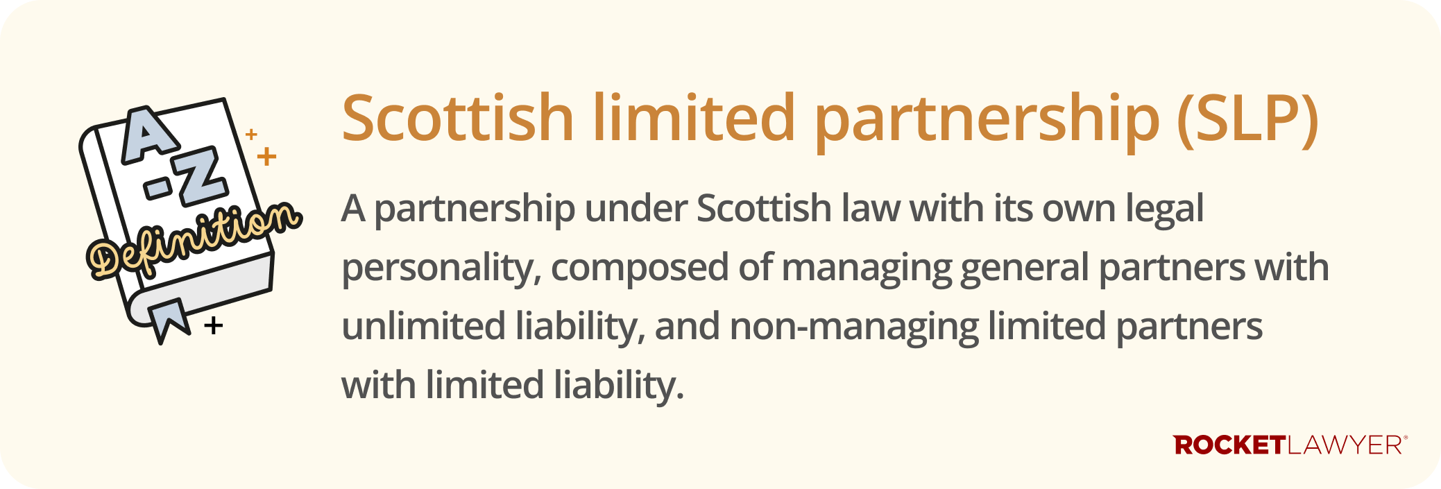 Infographic defining what a Scottish limited partnership is