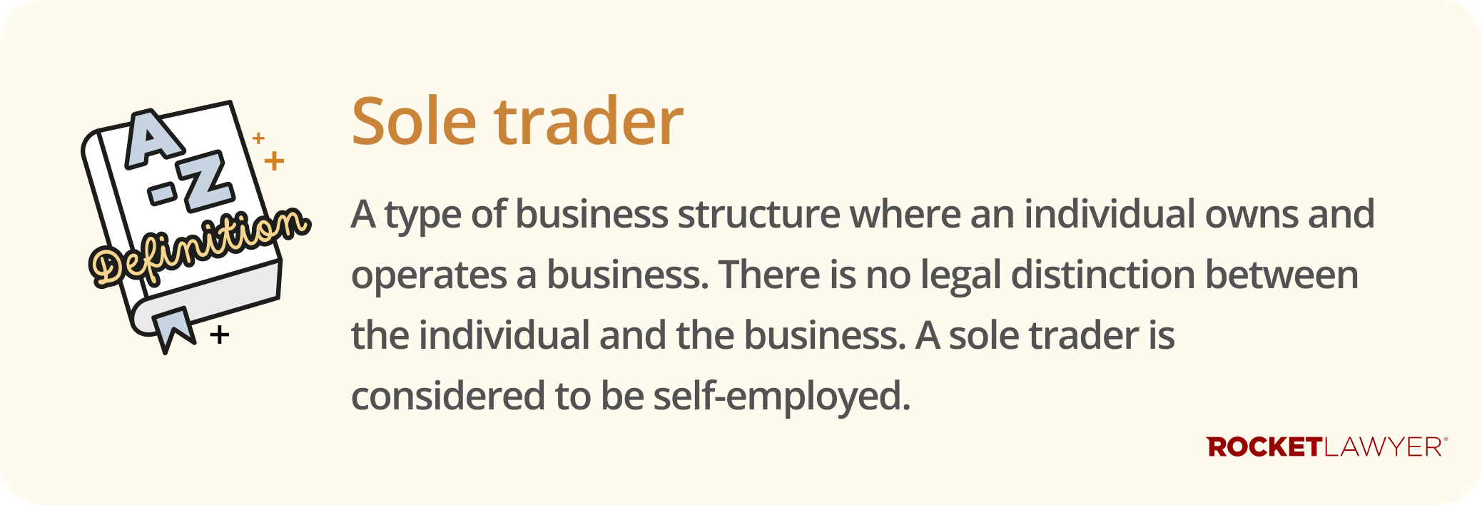 Infographic defining what a sole trader is
