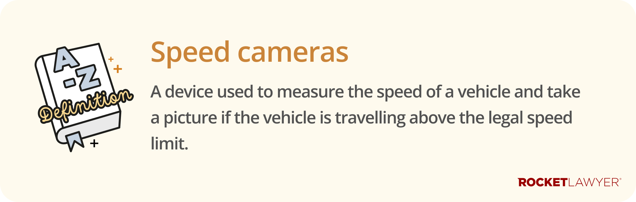 Infographic defining what a speed camera is