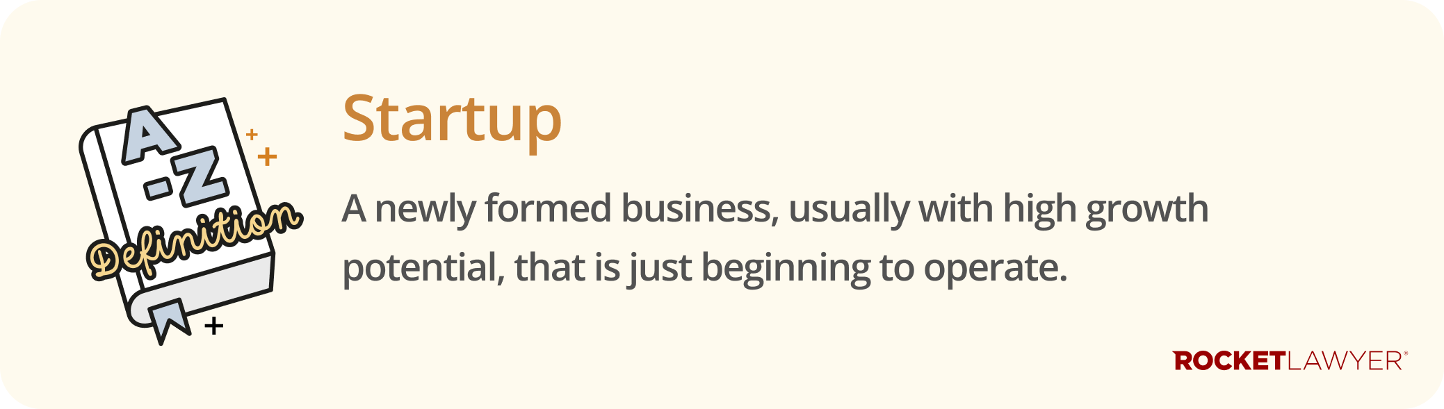 Infographic defining what a startup is