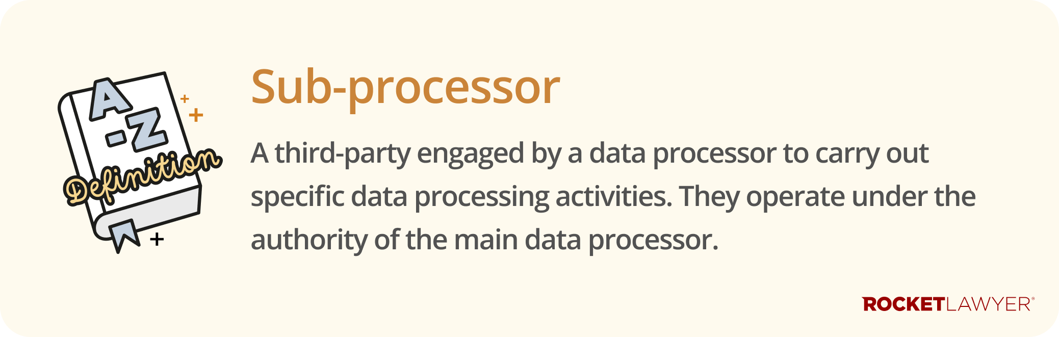 Infographic defining what a data sub-processor is