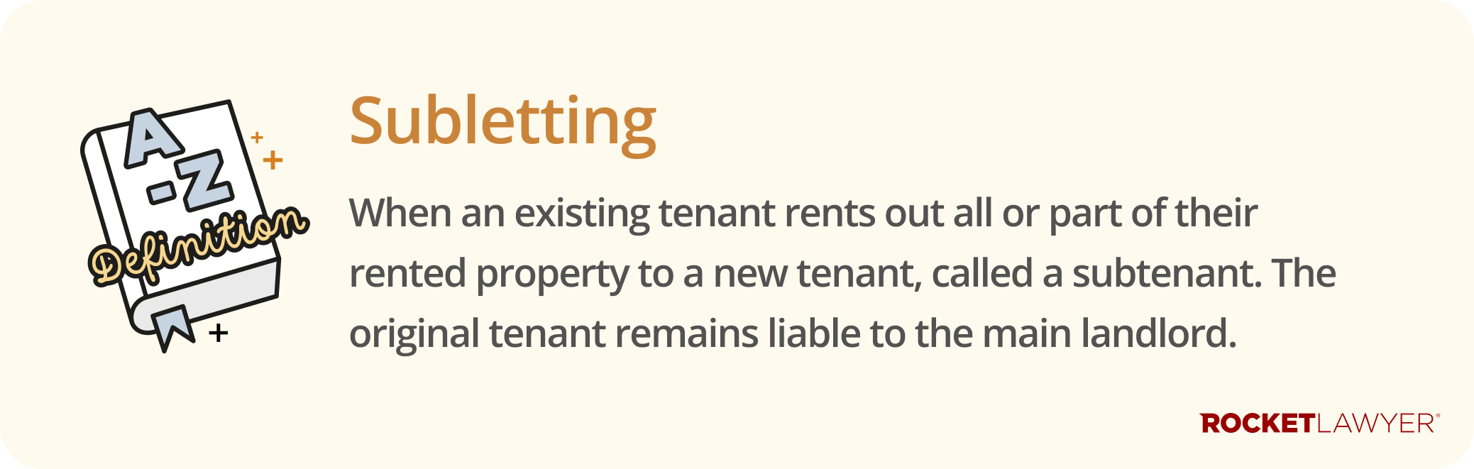 Infographic defining what subletting is