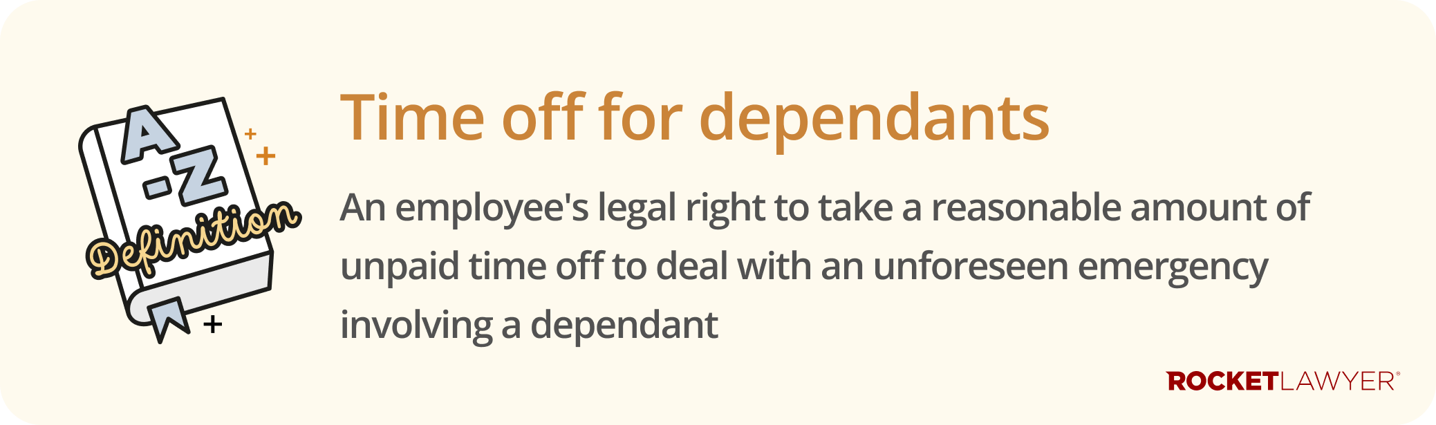 Infrographic defining what time off for dependants is