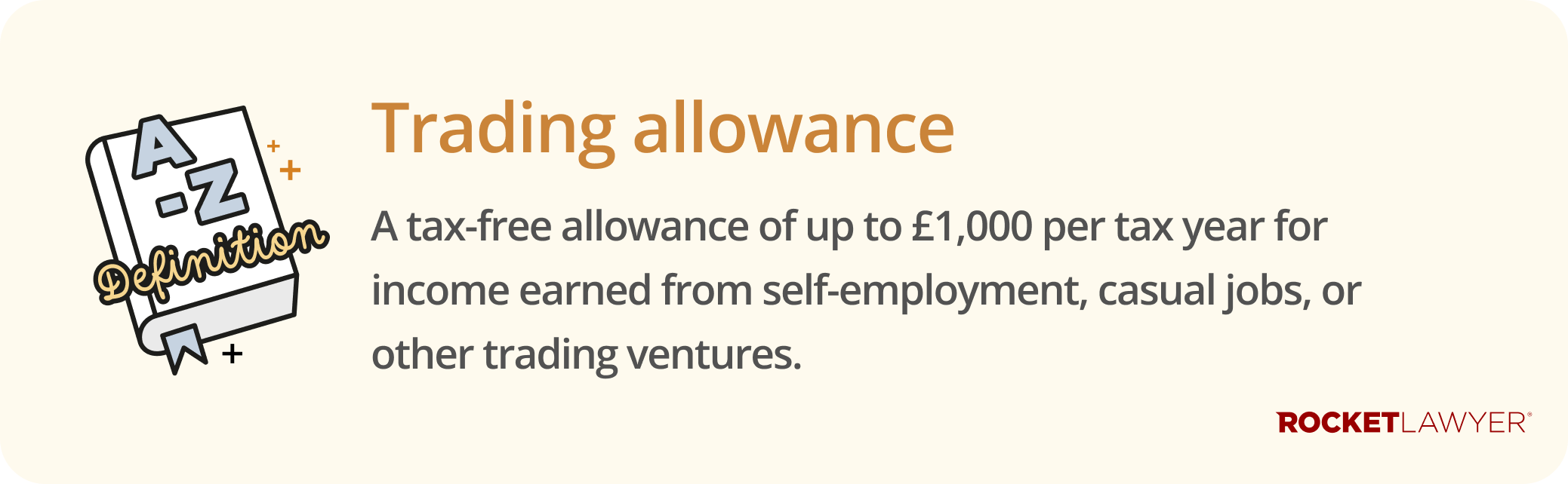 Infographic defining what a trading allowance is