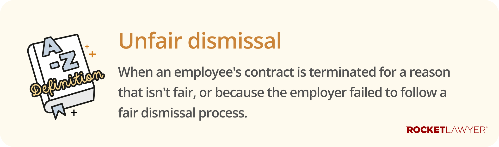 Infographic defining what unfair dismissal is