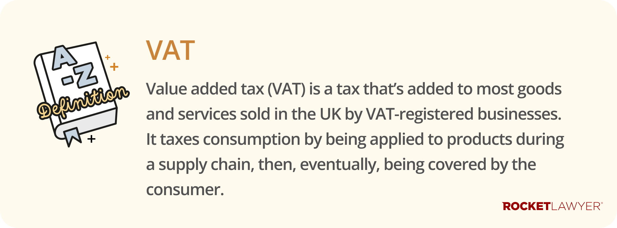 Infographic defining Value Added Tax (VAT)