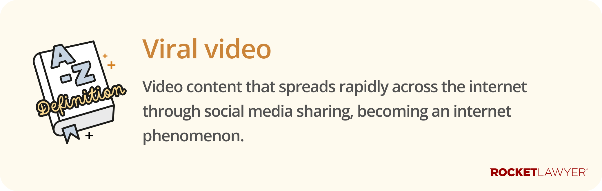 Infographic defining what a viral video is