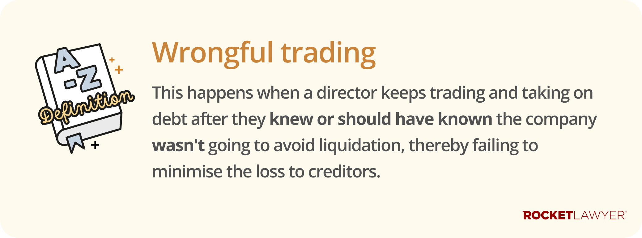 Infographic defining what wrongful trading is