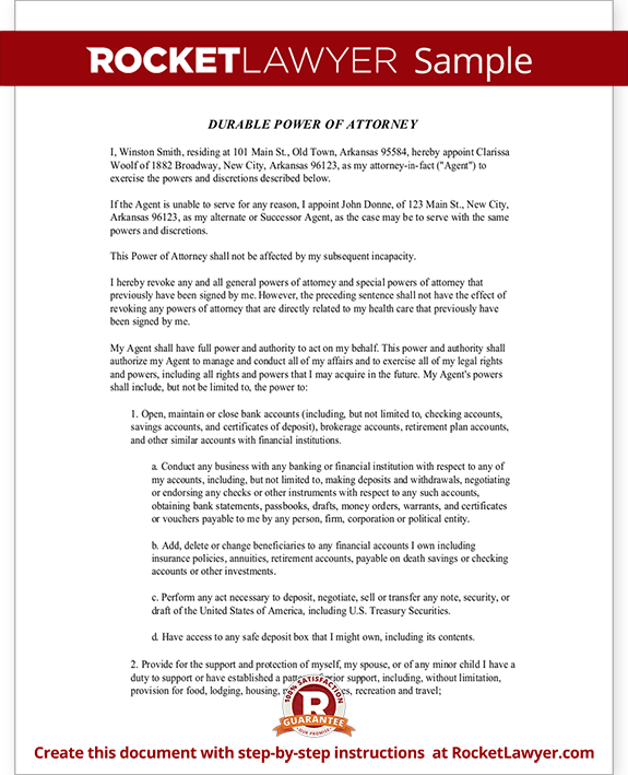 Arkansas Power of Attorney