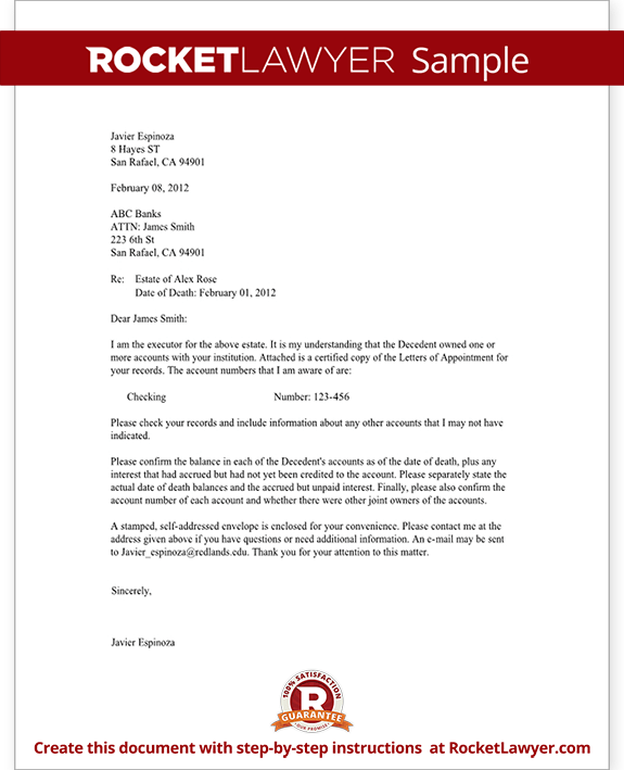 Sample Bank Confirmation Letter