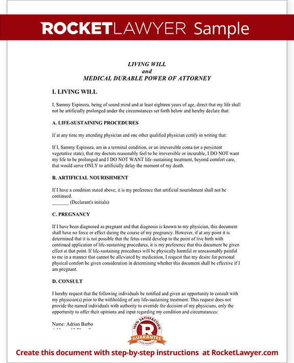 Colorado Living Will Colorado Advance Healthcare Directive (Form With