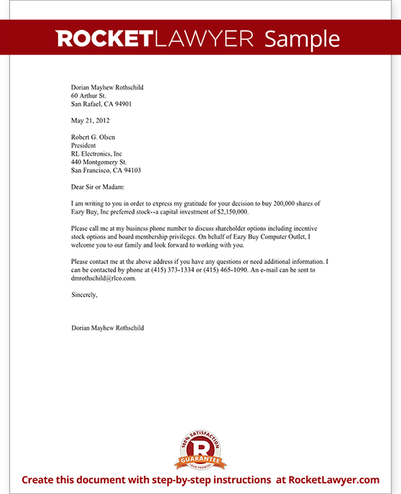 Sample Free Form Letter Sample Free Form Letter