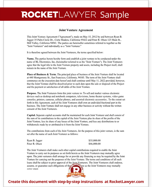 Joint Venture Agreement Joint Venture Agreement