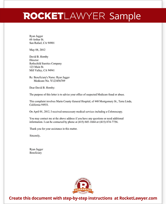 Sample Medicare Unnecessary Bill or Service Form Template Sample Medicare Unnecessary Bill or Service Form Template