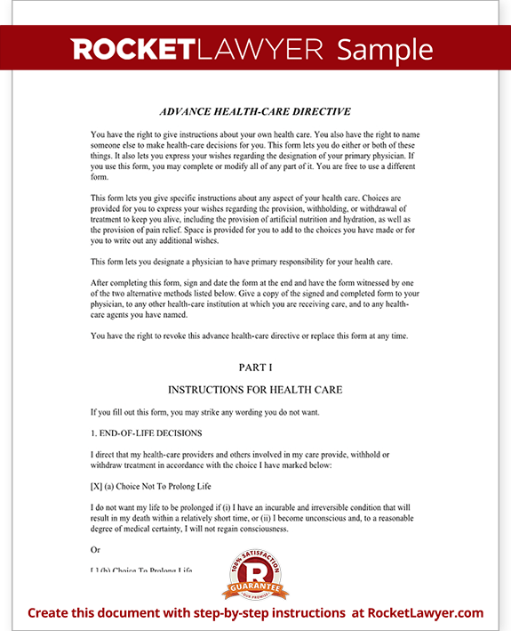 Living Will Mississippi MS Advance Directive Form (with Sample)