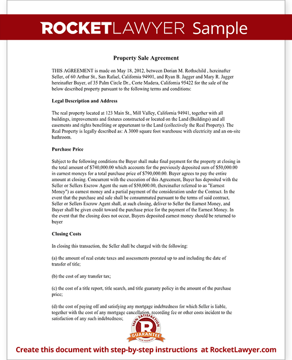 Real Estate Purchase Agreement Form - Free Templates (with Real Estate Purchase Agreement Form - Free Templates (with