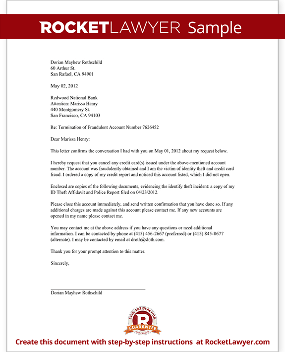 Request to Cancel a Fraudulent Credit Card Form Template Request to Cancel a Fraudulent Credit Card Form Template