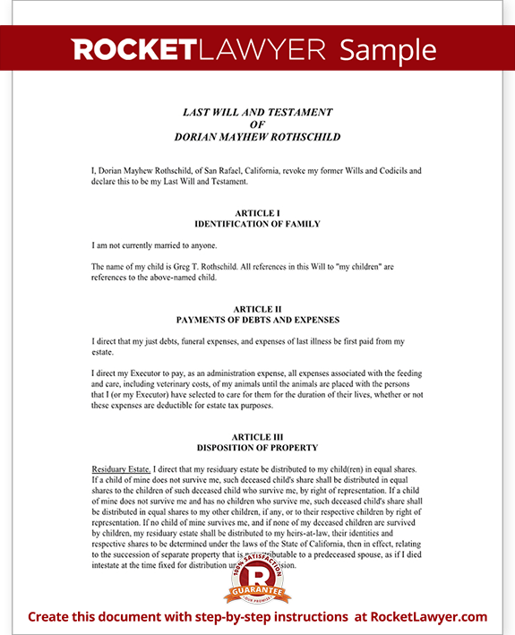 Will for Parents of Adult Children Form Template Will for Parents of Adult Children Form Template