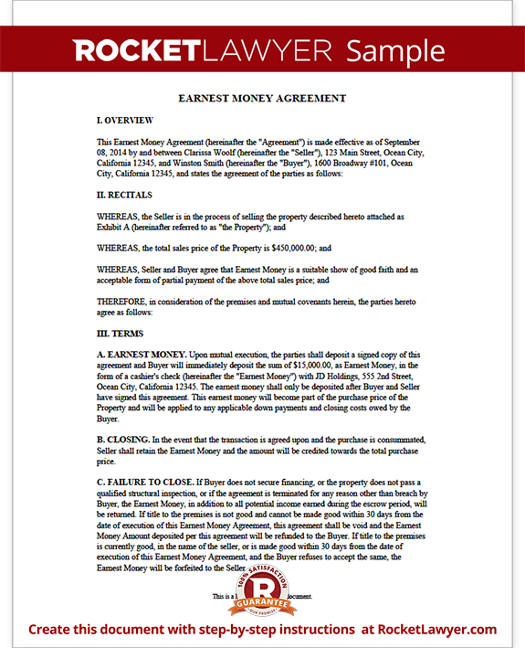 Earnest Money Agreement earnest-money-agreement