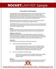 Mou Template from www.rocketlawyer.com