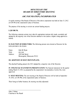 corporate minutes corporate minutes template with sample
