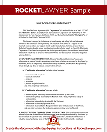 Financial Confidentiality Agreement Template from www.rocketlawyer.com