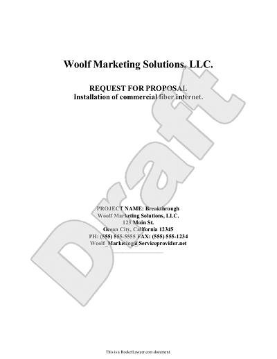 Request for Proposal Template Start your Request for Proposal