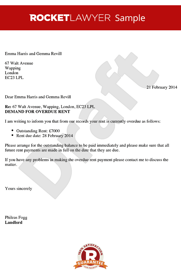 Rent Demand Letter Template