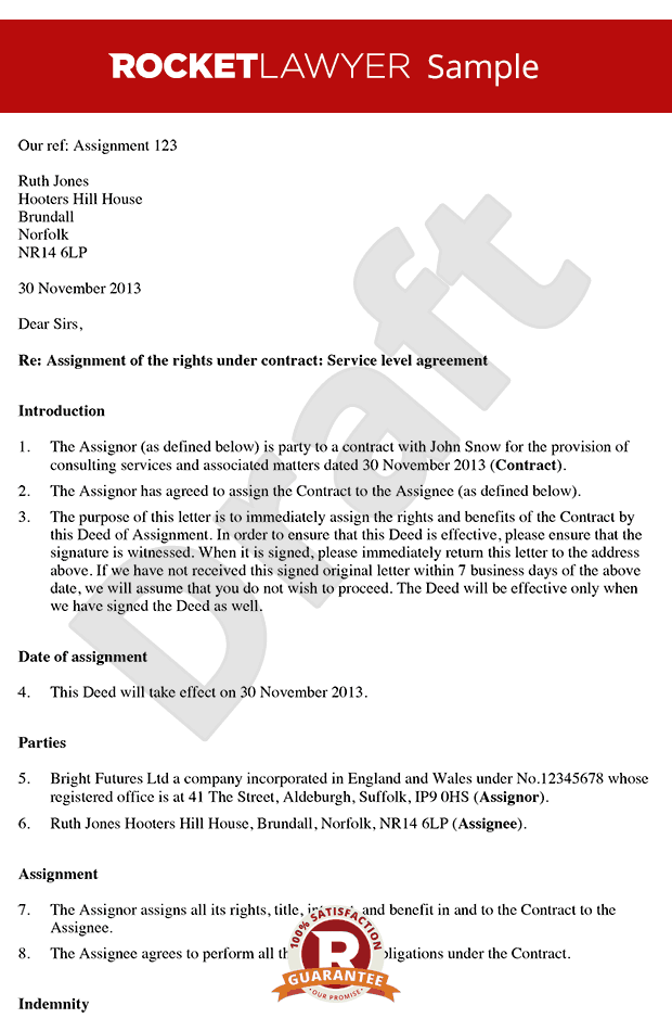 Letter Assigning Responsibility  assignment letter sample f