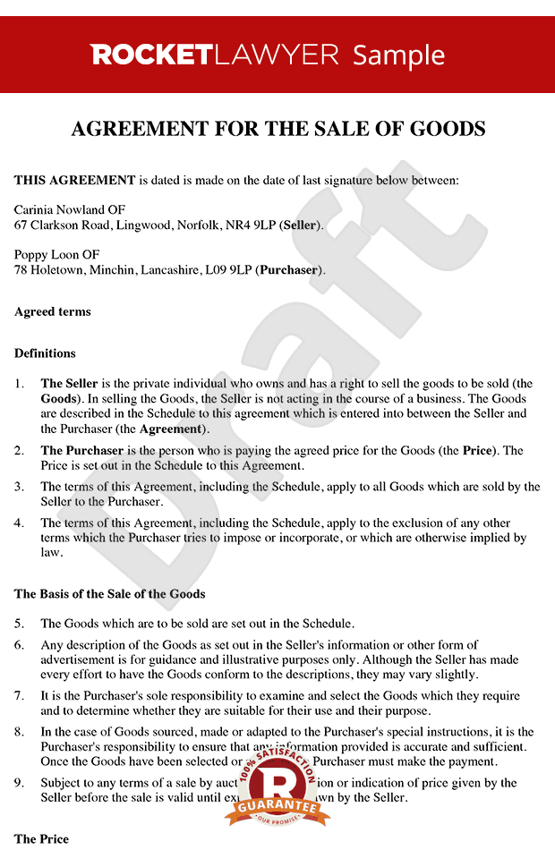 paint job car preview Create Personal of Sale a  Contract Contract  Goods Sale